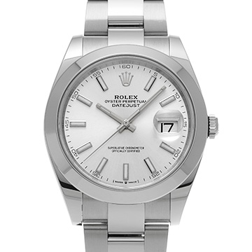 ロレックス デイトジャスト 41 126300 シルバー メンズ 時計 【中古】【wristwatch】