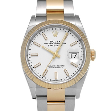 ロレックス デイトジャスト 36 126233 ホワイト メンズ 時計 【中古】【wristwatch】