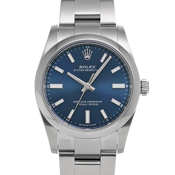ロレックス オイスターパーペチュアル 34 124200 ブライトブルー ユニセックス 時計 【中古】【wristwatch】