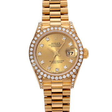 ロレックス デイトジャスト 69158G シャンパン/ダイヤモンド レディース 時計 【中古】【wristwatch】