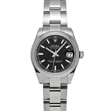 ロレックス デイトジャスト 178240 ブラック ユニセックス 時計 【中古】【wristwatch】