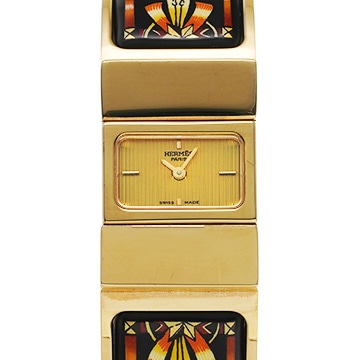 エルメス ロケ LO1.201 シャンパン レディース 時計 【中古】【wristwatch】