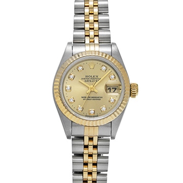 ロレックス デイトジャスト 69173G シャンパン/ダイヤモンド レディース 時計 【中古】【wristwatch】
