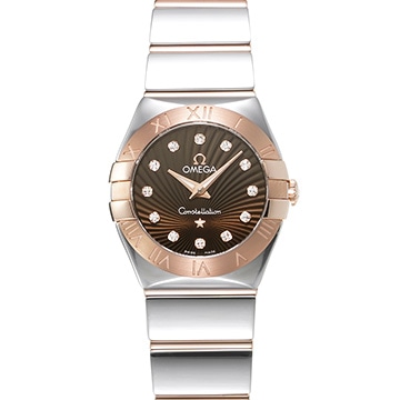 オメガ コンステレーション クォーツ 24 MM 123.20.24.60.63.002 ブラウン/ダイヤモンド レディース 時計 【新品】【wristwatch】