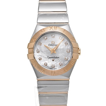 オメガ コンステレーション クォーツ 123.20.27.60.55.003 ホワイトシェル/ダイヤモンド レディース 時計 【新品】【wristwatch】