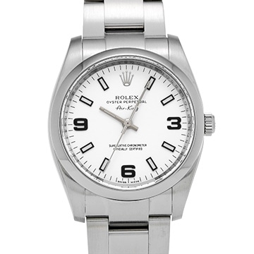 ロレックス エアキング 114200 ホワイト メンズ 時計 【中古】【wristwatch】