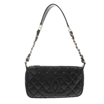 シャネル マトラッセ チェーンショルダー ブラック A22476