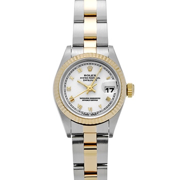 ロレックス デイトジャスト 69173 ホワイト レディース 時計 【中古】【wristwatch】