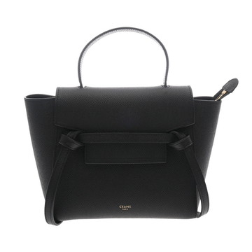 セリーヌ ナノ ベルトバッグ 2WAY ブラック 189003ZVA グレインドカーフ レディース バッグ 【中古】【bag】