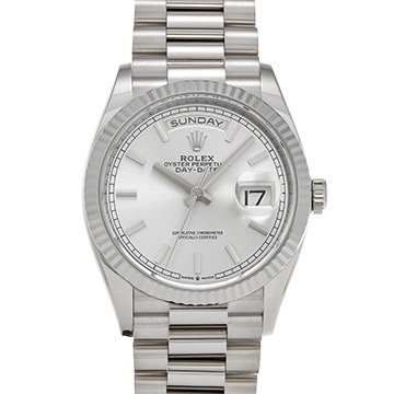ロレックス デイデイト 36 128239 シルバー メンズ 時計 【中古】【wristwatch】