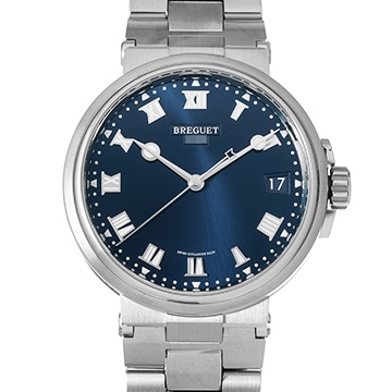 ブレゲ マリーン 5517 5517TI/Y1/TZ0 ブルー メンズ 時計 【中古】【wristwatch】