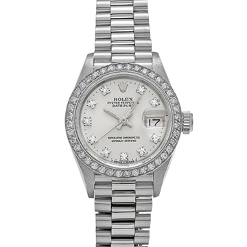 ロレックス デイトジャスト 69136G シルバー/ダイヤモンド レディース 時計 【中古】【wristwatch】