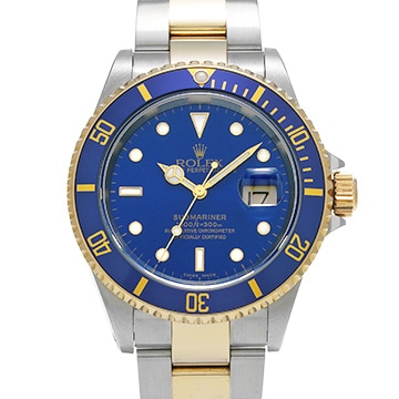 ロレックス サブマリーナ デイト 16613 ブルー メンズ 時計 【中古】【wristwatch】