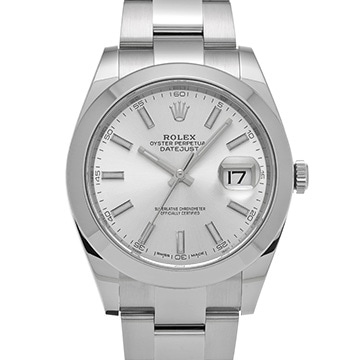 ロレックス デイトジャスト 41 126300 シルバー メンズ 時計 【中古】【wristwatch】