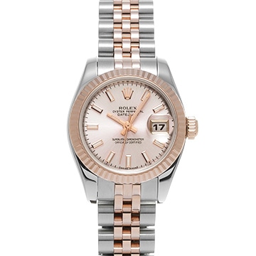ロレックス デイトジャスト 179171 ピンク レディース 時計 【中古】【wristwatch】