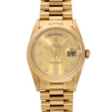 ロレックス デイデイト 18238A シャンパン/ダイヤモンド メンズ 時計 【中古】【wristwatch】