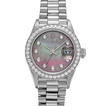 ロレックス デイトジャスト 79136NG ブラックシェル/ダイヤモンド レディース 時計 【中古】【wristwatch】