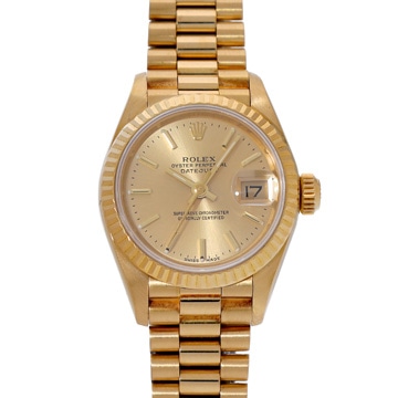 ロレックス デイトジャスト 69178 シャンパン レディース 時計 【中古】【wristwatch】