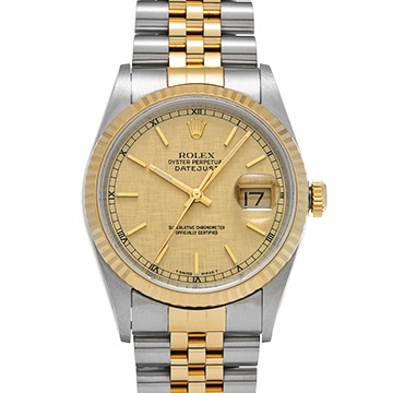 ロレックス デイトジャスト 16233 シャンパンモザイク メンズ 時計 【中古】【wristwatch】