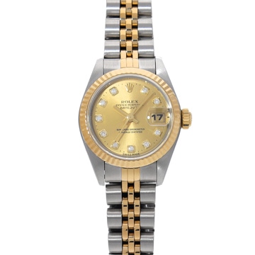 ロレックス デイトジャスト 69173G シャンパン/ダイヤモンド レディース 時計 【中古】【wristwatch】
