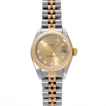 ロレックス デイトジャスト 69173G シャンパン/ダイヤモンド レディース 時計 【中古】【wristwatch】