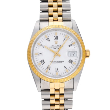 ロレックス オイスターパーペチュアル デイト 15233 ホワイト メンズ 時計 【中古】【wristwatch】