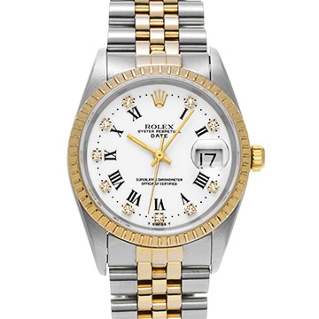 ロレックス オイスターパーペチュアル デイト 15223G ホワイト/ダイヤモンド メンズ 時計 【中古】【wristwatch】