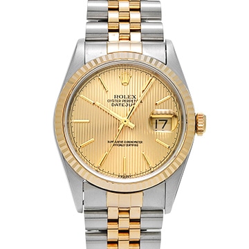 ロレックス デイトジャスト 16233 シャンパンタペストリー メンズ 時計 【中古】【wristwatch】