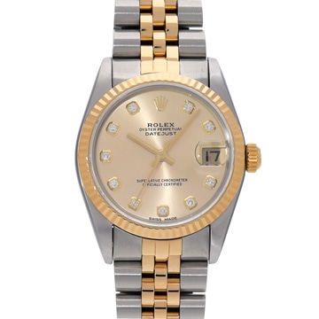 ロレックス デイトジャスト 68273G シャンパン/ダイヤモンド ユニセックス 時計 【中古】【wristwatch】