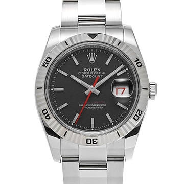 ロレックス デイトジャスト ターノグラフ 116264 ブラック メンズ 時計 【中古】【wristwatch】