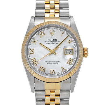 ロレックス デイトジャスト 16233NR ホワイトシェル メンズ 時計 【中古】【wristwatch】