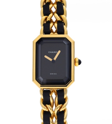 シャネル プルミエール M H0001 ブラック レディース 時計 【中古】【wristwatch】