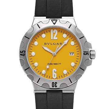 ブルガリ ディアゴノ プロフェッショナル スクーバ DP41C10SVSD イエロー メンズ 時計 【中古】【wristwatch】