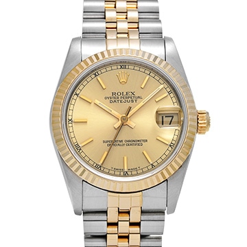 ロレックス デイトジャスト 68273 シャンパン ユニセックス 時計 【中古】【wristwatch】