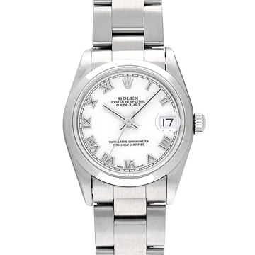 ロレックス デイトジャスト 68240 ホワイト ユニセックス 時計 【中古】【wristwatch】