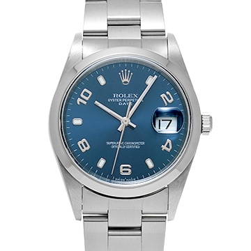 ロレックス オイスターパーペチュアル デイト 15200 ブルー メンズ 時計 【中古】【wristwatch】