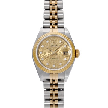 ロレックス デイトジャスト 79173G シャンパンコンピュータ/ダイヤモンド レディース 時計 【中古】【wristwatch】