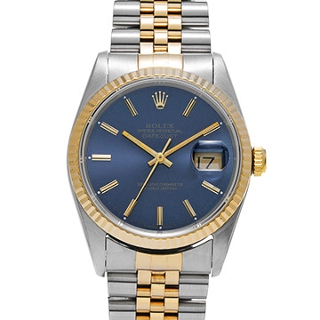 ロレックス デイトジャスト 16233 ブルー メンズ 時計 【中古】【wristwatch】