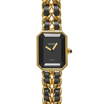 シャネル プルミエール M H0001 ブラック レディース 時計 【中古】【wristwatch】