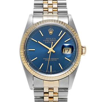 ロレックス デイトジャスト 16233 ブルー メンズ 時計 【中古】【wristwatch】