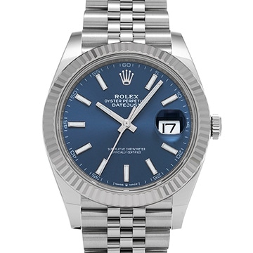 ロレックス デイトジャスト 41 126334 ブライトブルー メンズ 時計 【中古】【wristwatch】