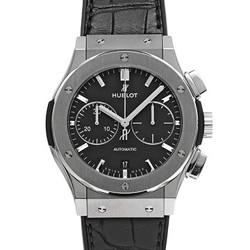 ウブロ クラシックフュージョン チタニウム クロノグラフ 521.NX.1171.LR マットブラック メンズ 時計 【中古】【wristwatch】