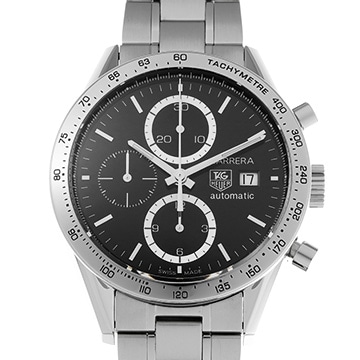 タグ ホイヤー カレラ キャリバー16 クロノグラフ CV2016.BA0786 ブラック メンズ 時計 【中古】【wristwatch】
