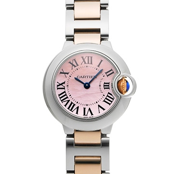カルティエ バロンブルー ドゥ カルティエ 28mm W6920034 ピンクシェル ユニセックス 時計 【中古】【wristwatch】