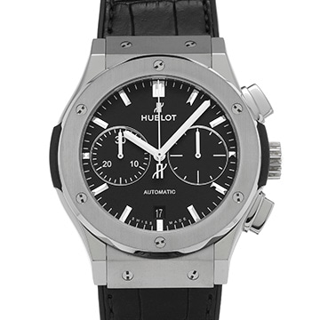 ウブロ クラシックフュージョン チタニウム クロノグラフ 521.NX.1171.LR マットブラック メンズ 時計 【中古】【wristwatch】