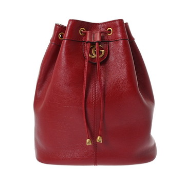 グッチ GGマーモント ショルダーバッグ  レッド 550189 レザー レディース バッグ 【中古】【bag】