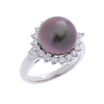 タサキ パールリング 約11.8ｍｍ シルバー Pt950プラチナ レディース ジュエリー 【中古】【jewelry】
