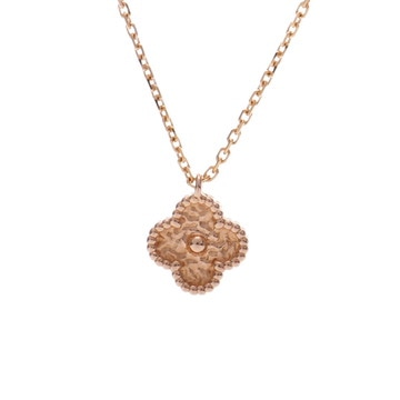 ヴァン クリーフ&アーペル スウィートアルハンブラ ネックレス ゴールド K18ピンクゴールド PG レディース ジュエリー 【中古】【jewelry】