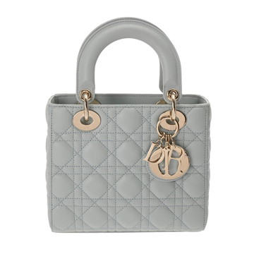 ディオール カナージュ LADY DIOR ABCDIOR スモールバッグ ライトブルー M0538ONGE ラムスキン レディース バッグ 【中古】【bag】