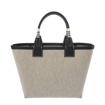 エルメス スティープル 25 エクリュ/ブラック トワルアッシュ/ヴォースイフト レディース バッグ 【中古】【bag】